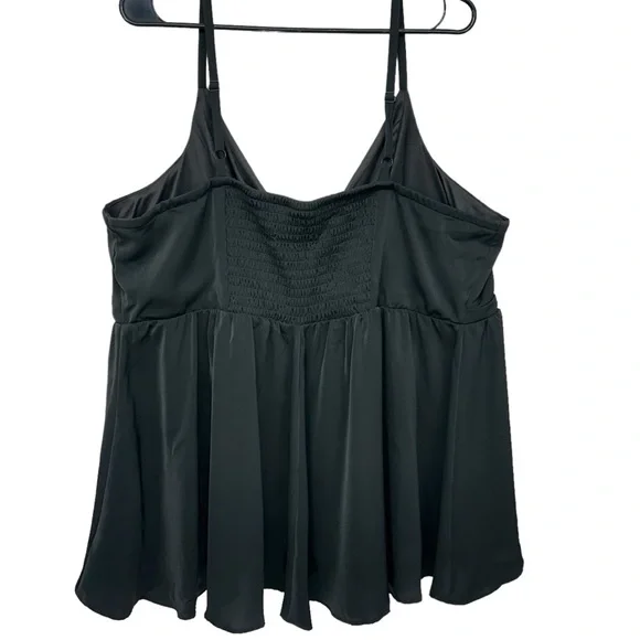 Torrid Foxy Cinched Front Peplum Tank Top Women Size 2X Stretch 22/24 Bl… - Picture 3 of 14